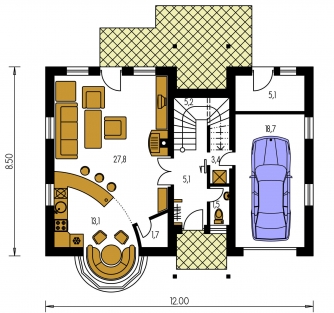 Floor plan of ground floor - MILENIUM 229